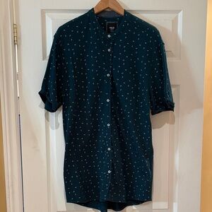 R&B Slim Fit Short-Sleeve Button Down Shirt